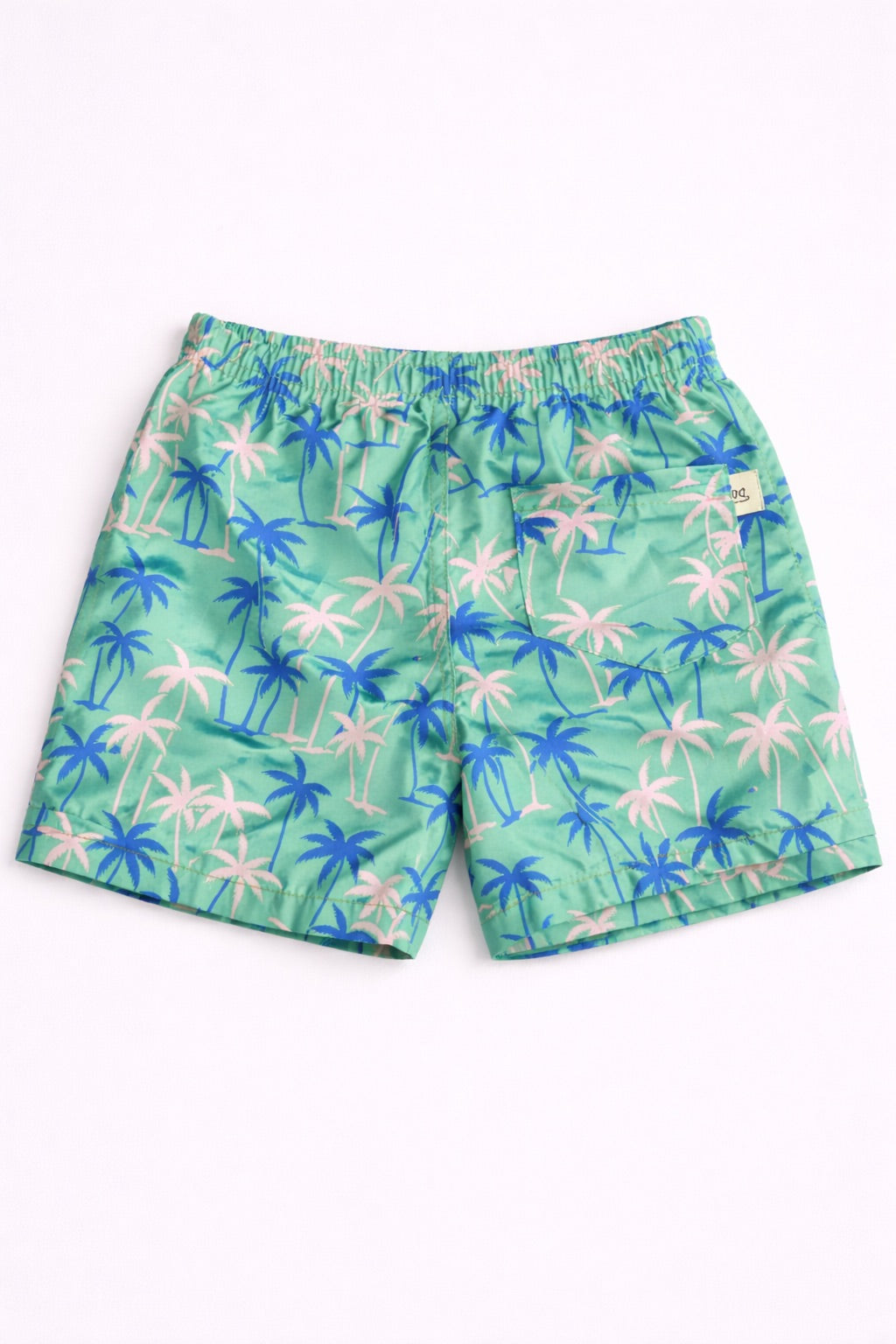 Boys Swim Shorts – Palm Tree Print Green
