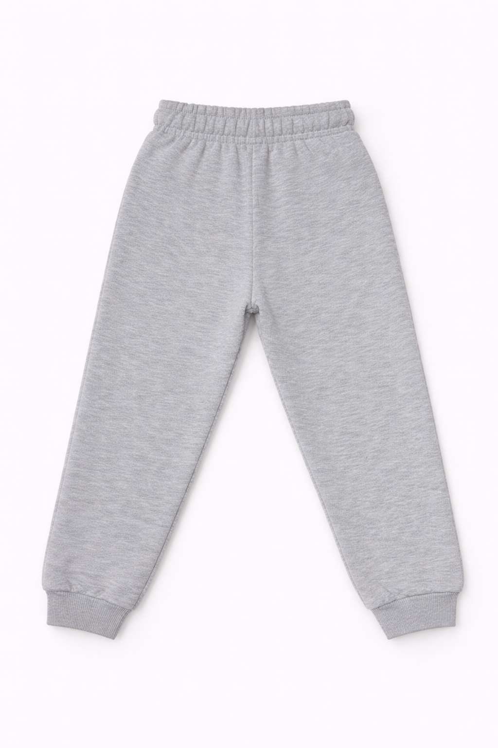 Boys Slim Fit Cotton Joggers - Light Grey