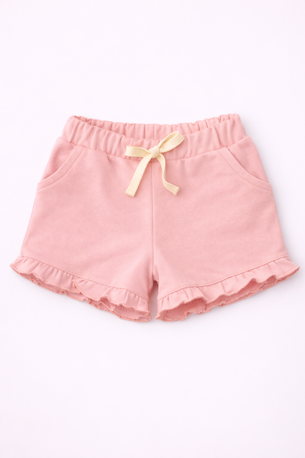Girls Cotton French Terry Shorts – Pink