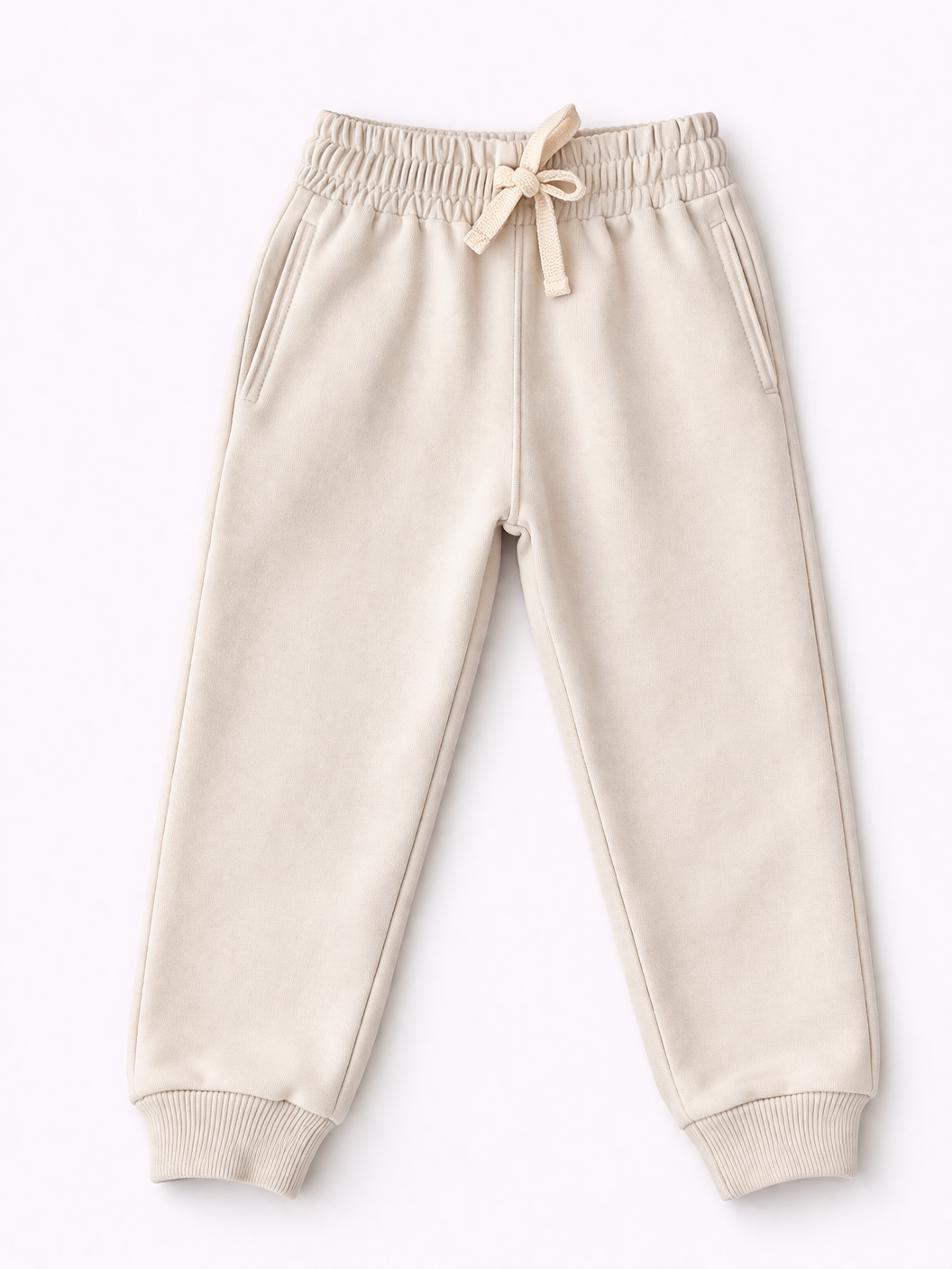 Boys Slim Fit Cotton Joggers - Sandy