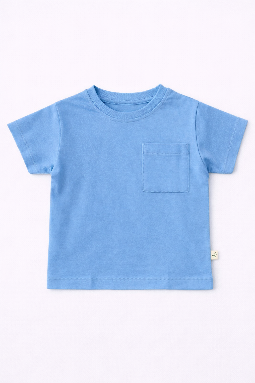 Boys Oversized Basic Cotton T-Shirt – Sky Blue