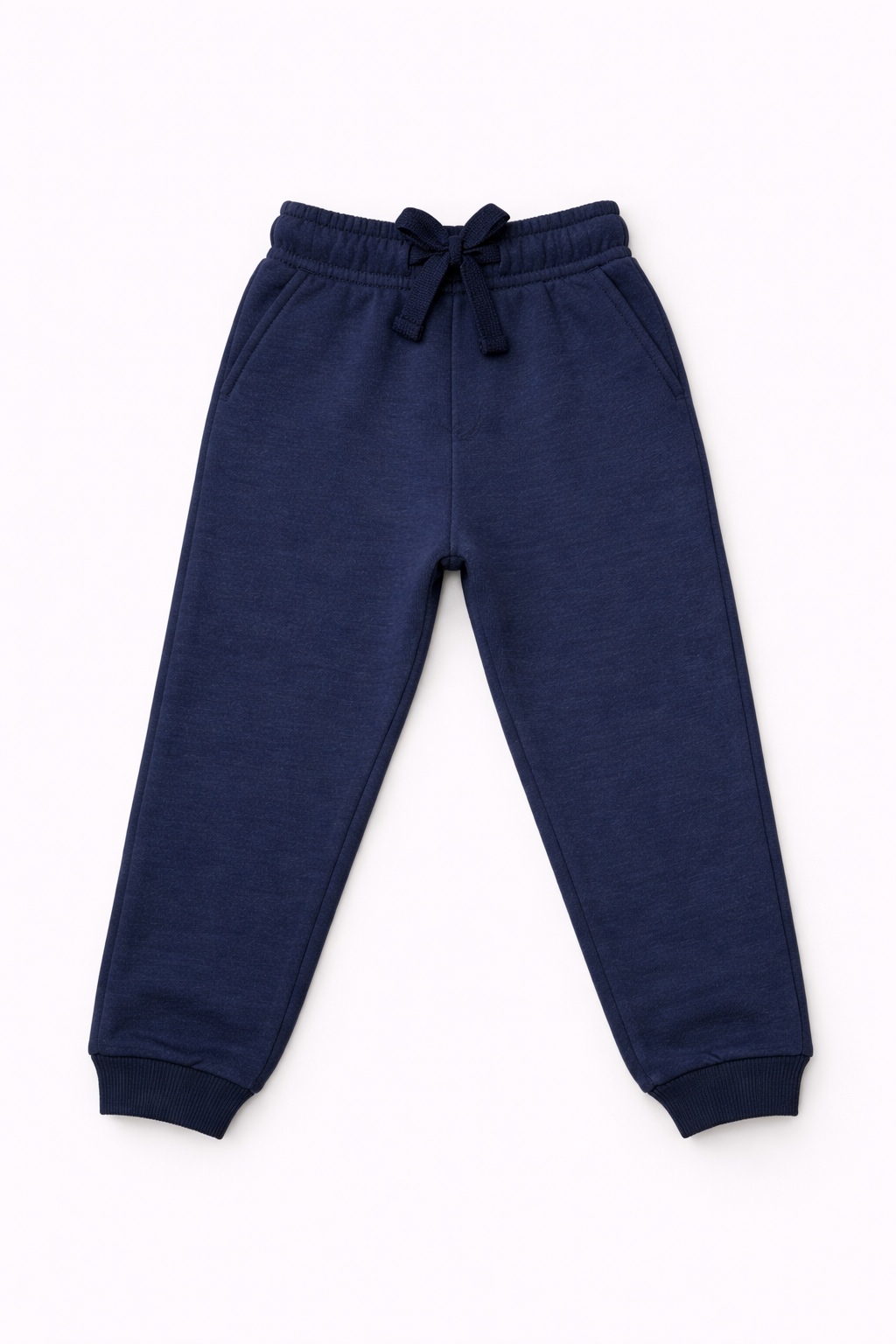 Boys Slim Fit Cotton Joggers - Navy Blue