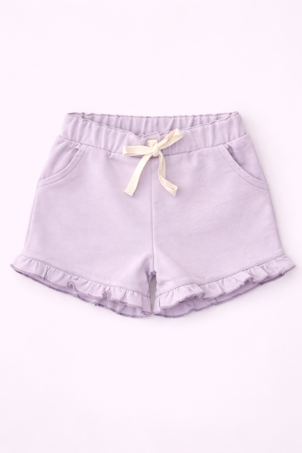 Girls Cotton French Terry Shorts – Lavender