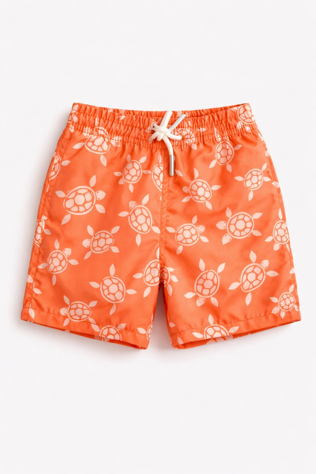 Boys Swim Shorts – Turtle Print Orange