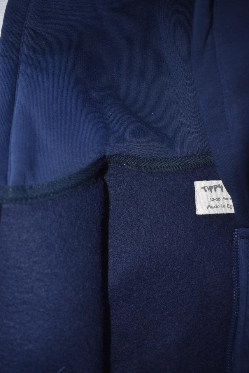 Cotton Fleece Jacket - Navy Blue