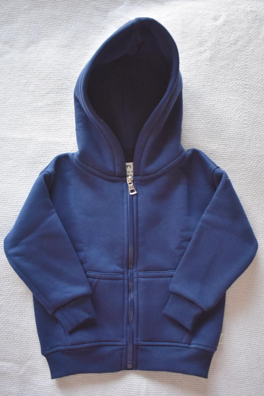 Cotton Fleece Jacket - Navy Blue