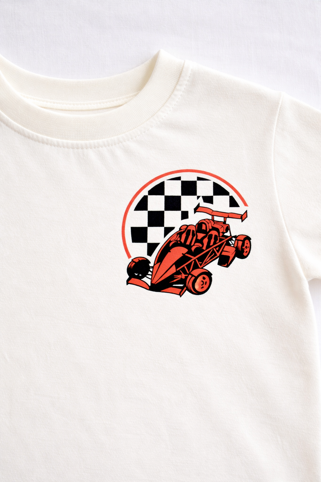 Boys Cotton T-Shirt – Speedster Print White