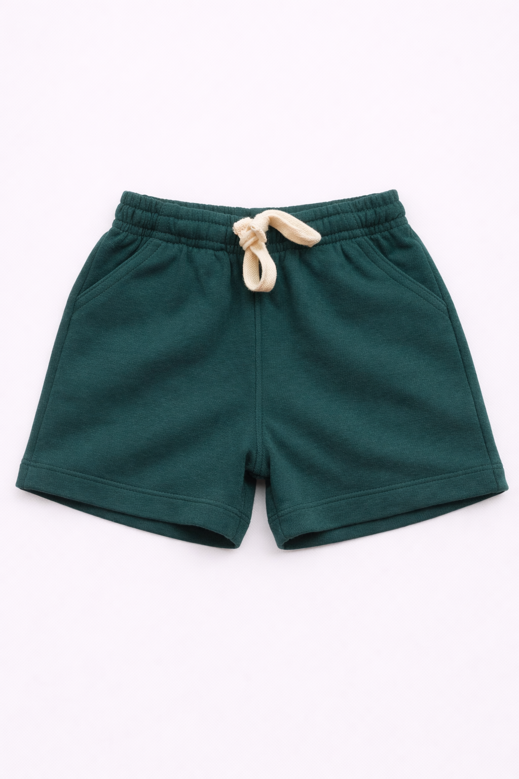 Baby Cotton French Terry Shorts - Teal Green