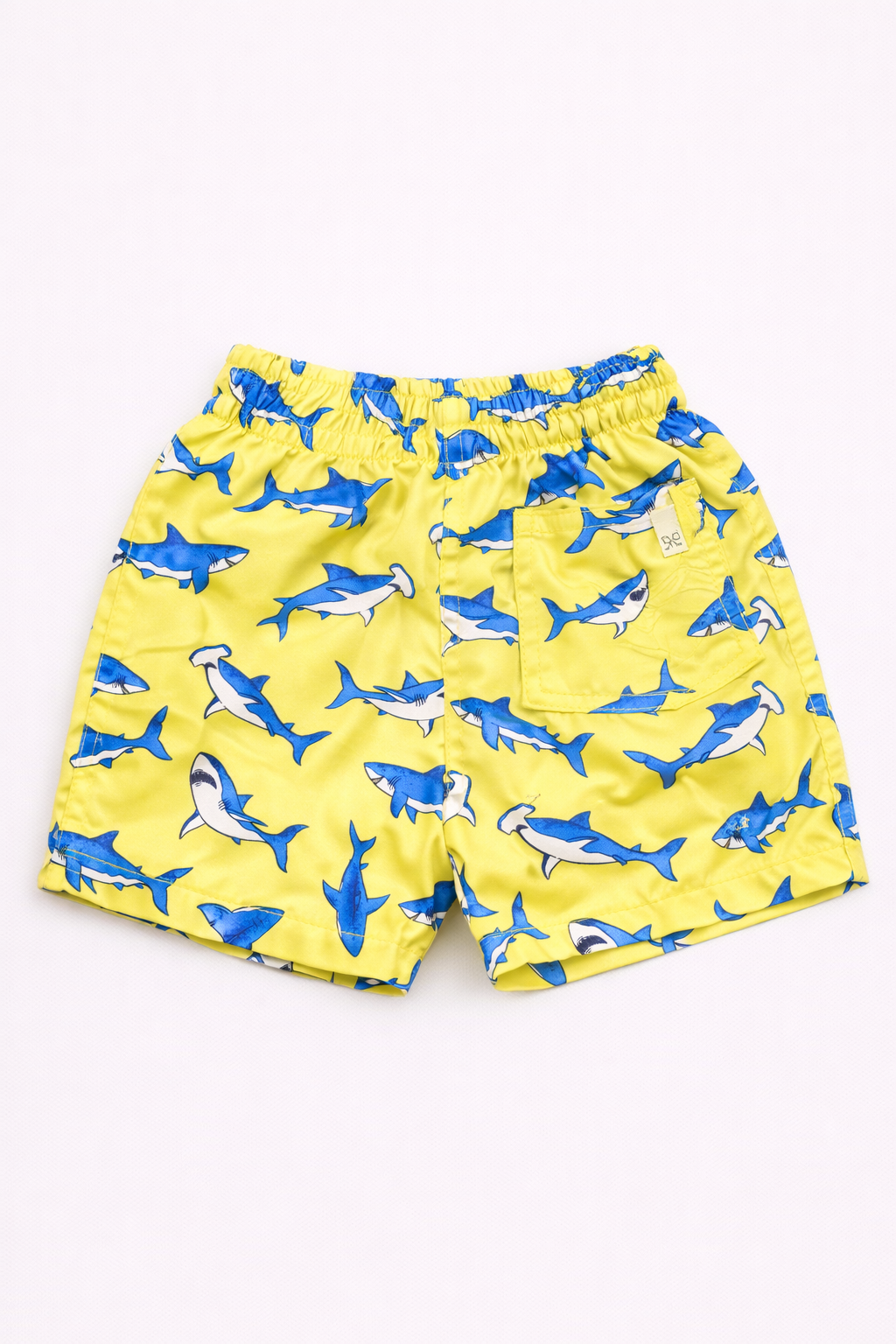 Boys Swim Shorts –  Shark Print Yellow