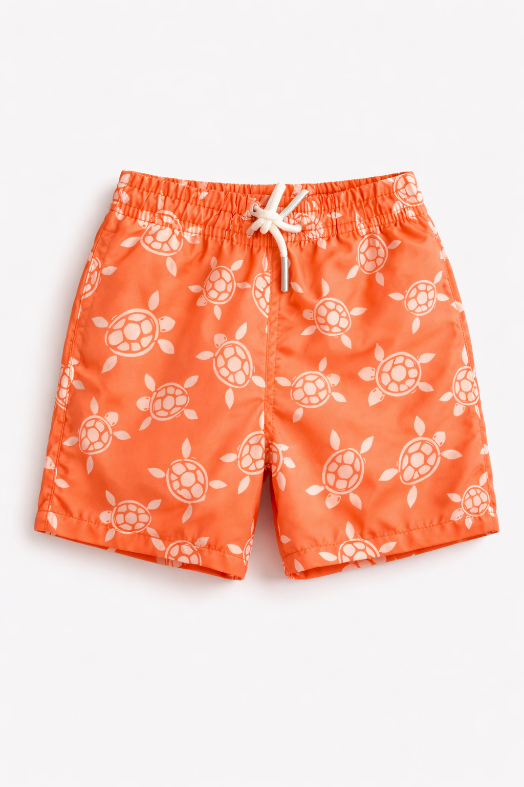 Boys Swim Shorts – Turtle Print Orange