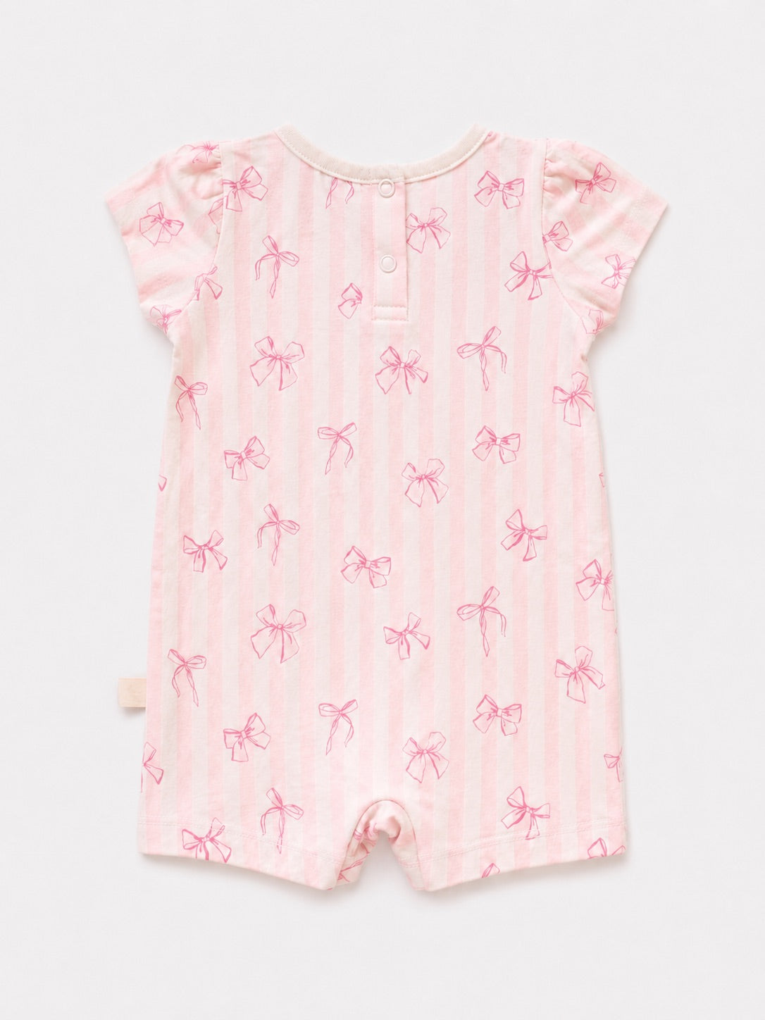 Baby Girl Romper – Bows Baby Pink Stripes