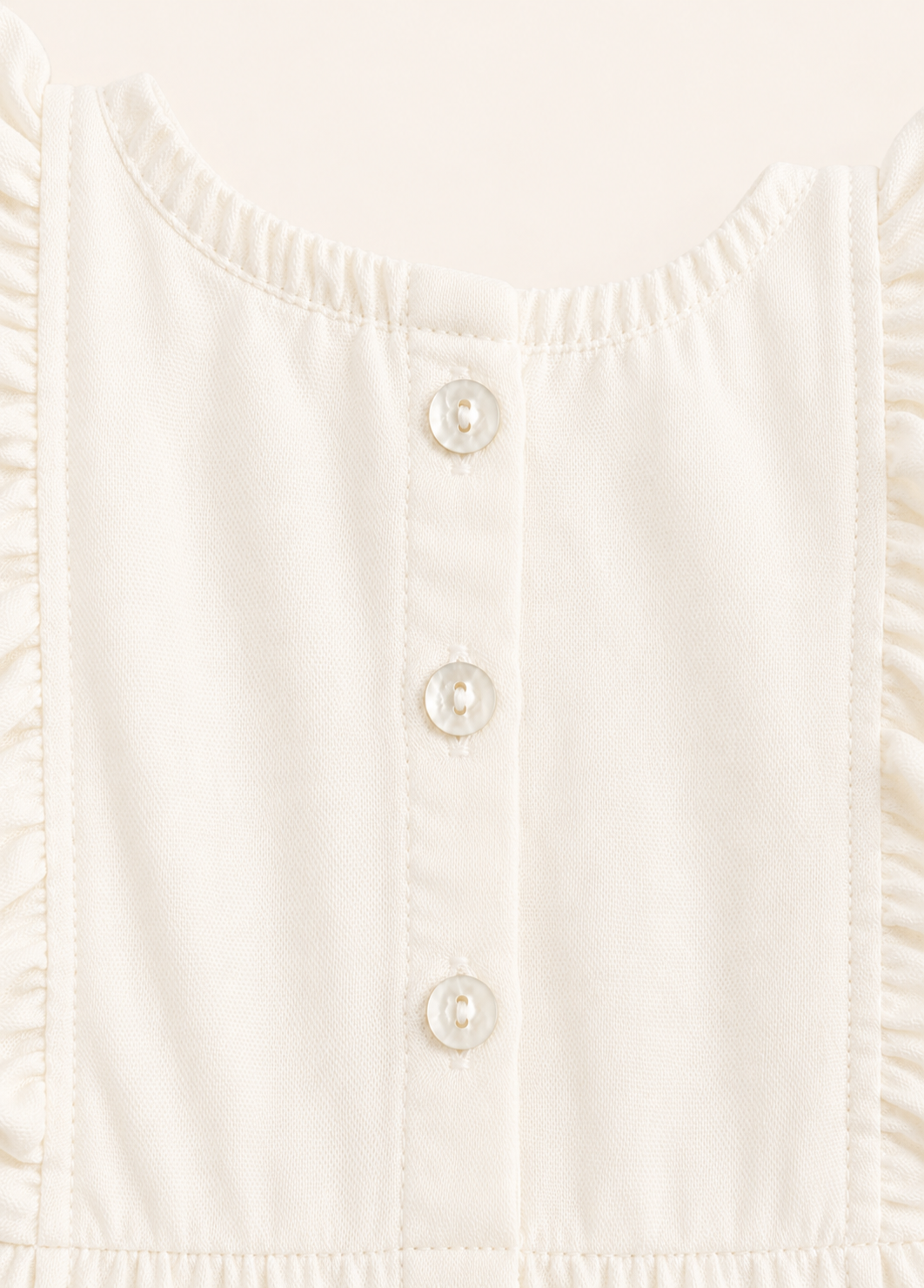 Girls Flounce Dress - White