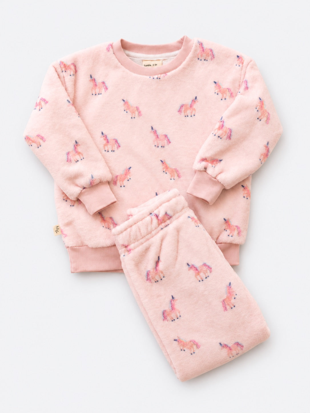 Fleece Pyjama - Unicorn Print Pink