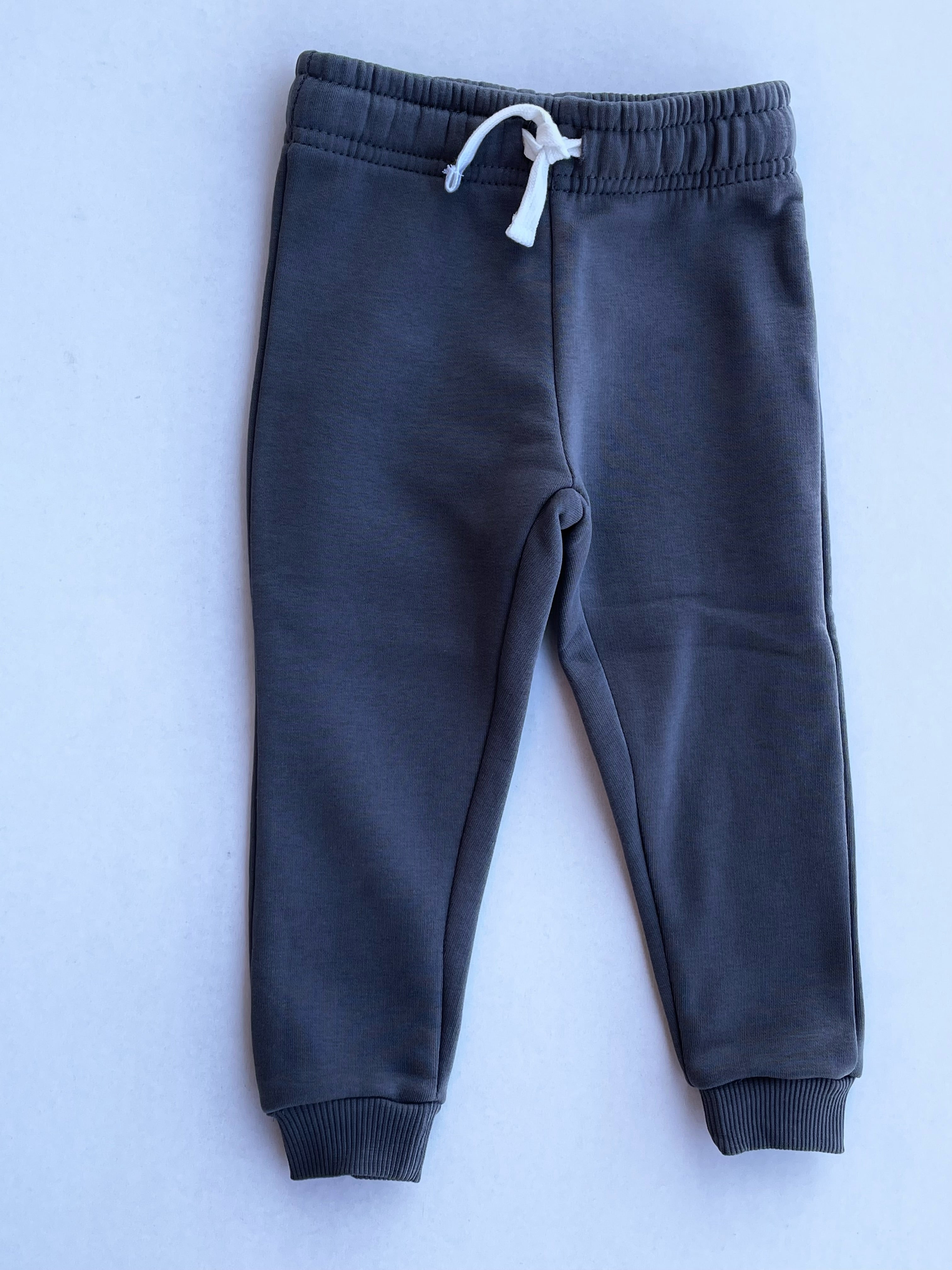 Boys Fleece Cotton Joggers - Charcoal Grey