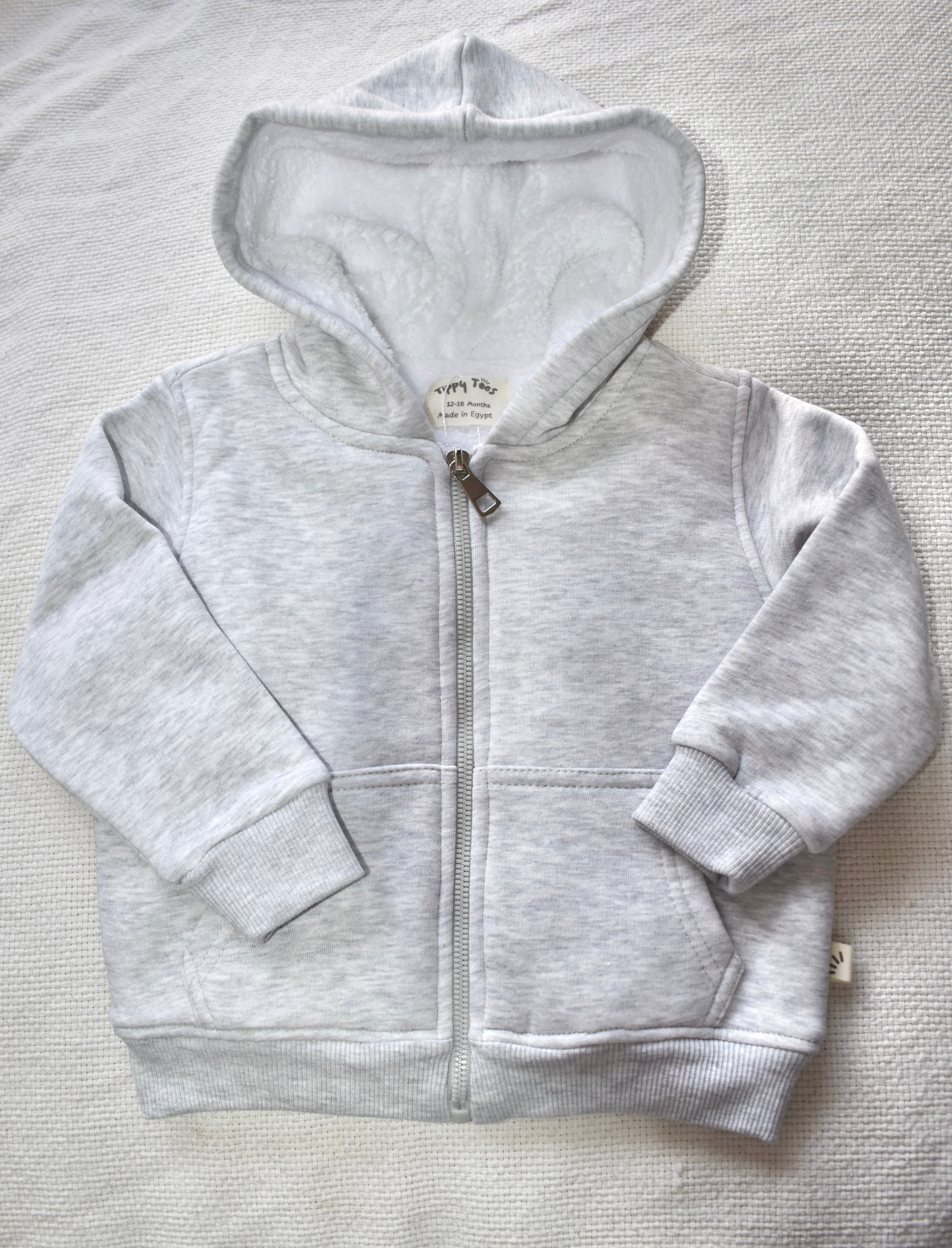 Fur Lined Jacket - Light Heather Grey