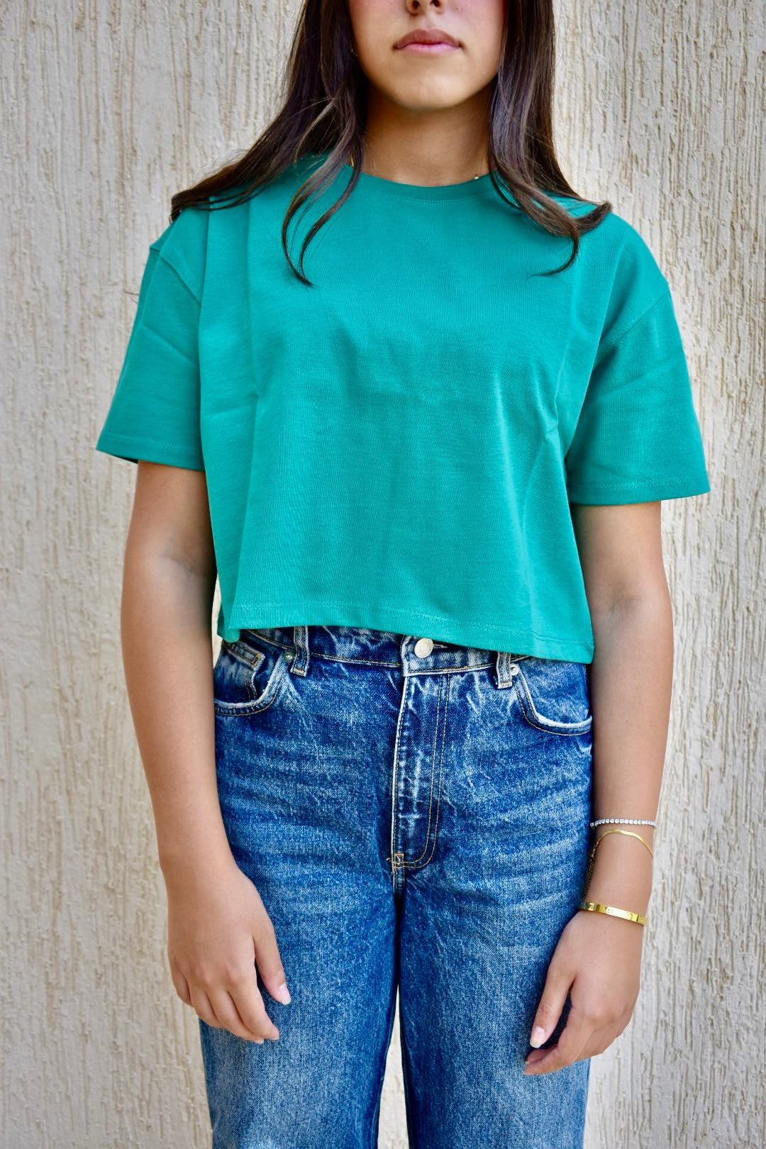 Women Cotton Basic T-shirts - Green
