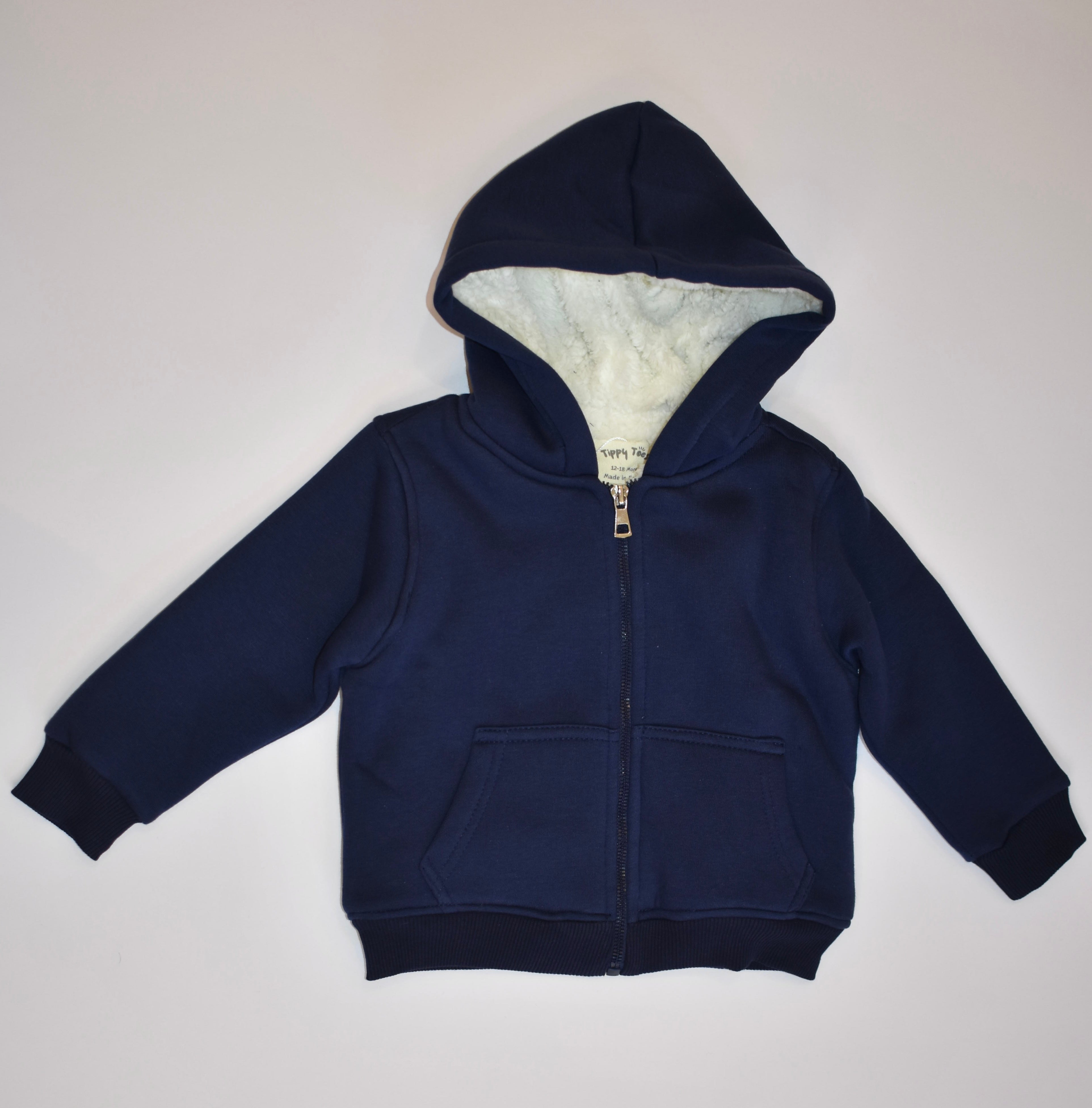 Fur Lined Jacket - Navy Blue