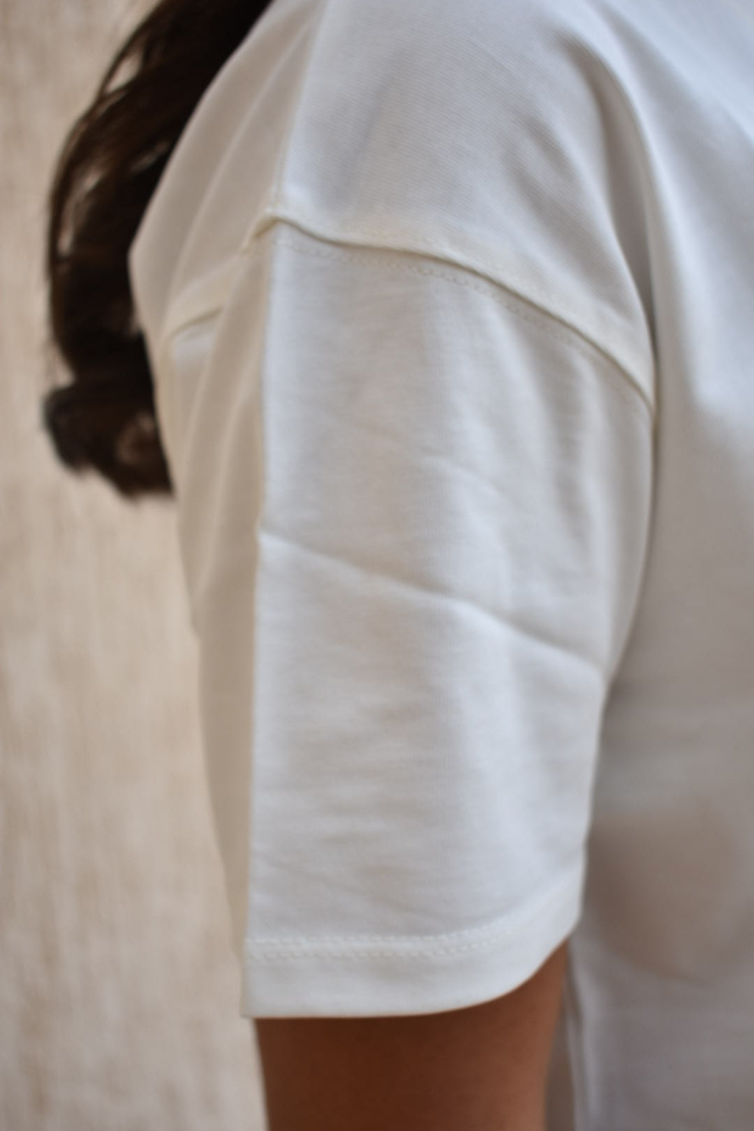 Women Cotton Basic T-shirts - Ivory