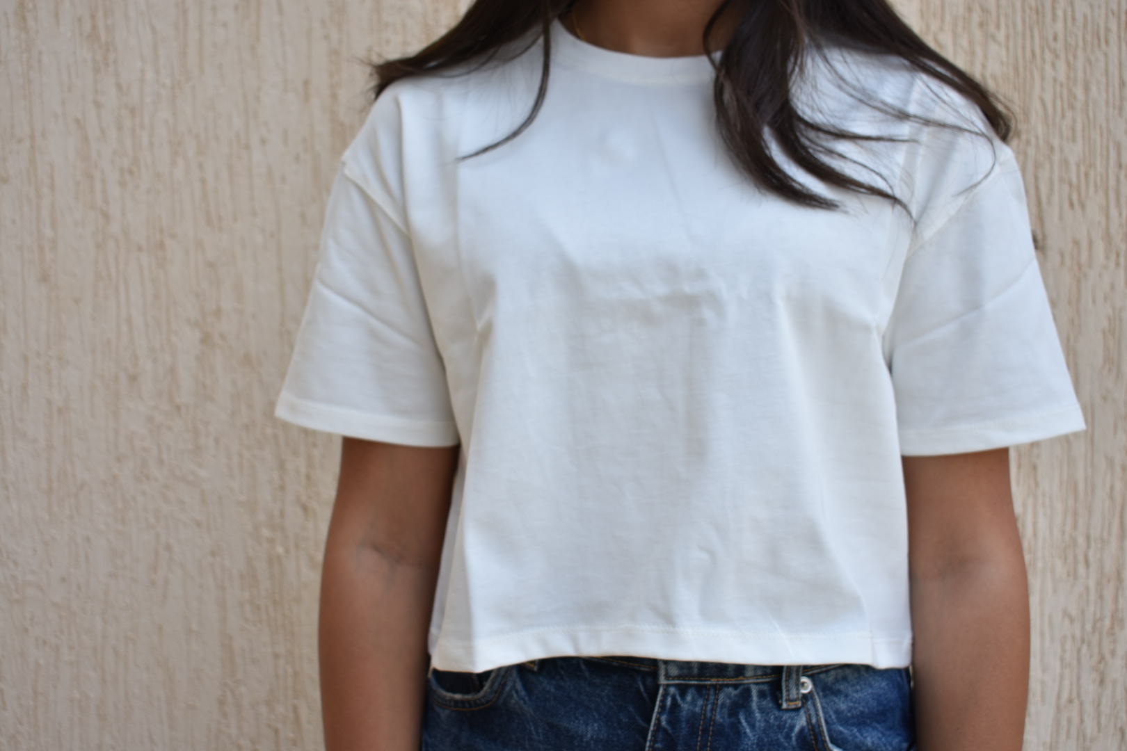 Women Cotton Basic T-shirts - Ivory