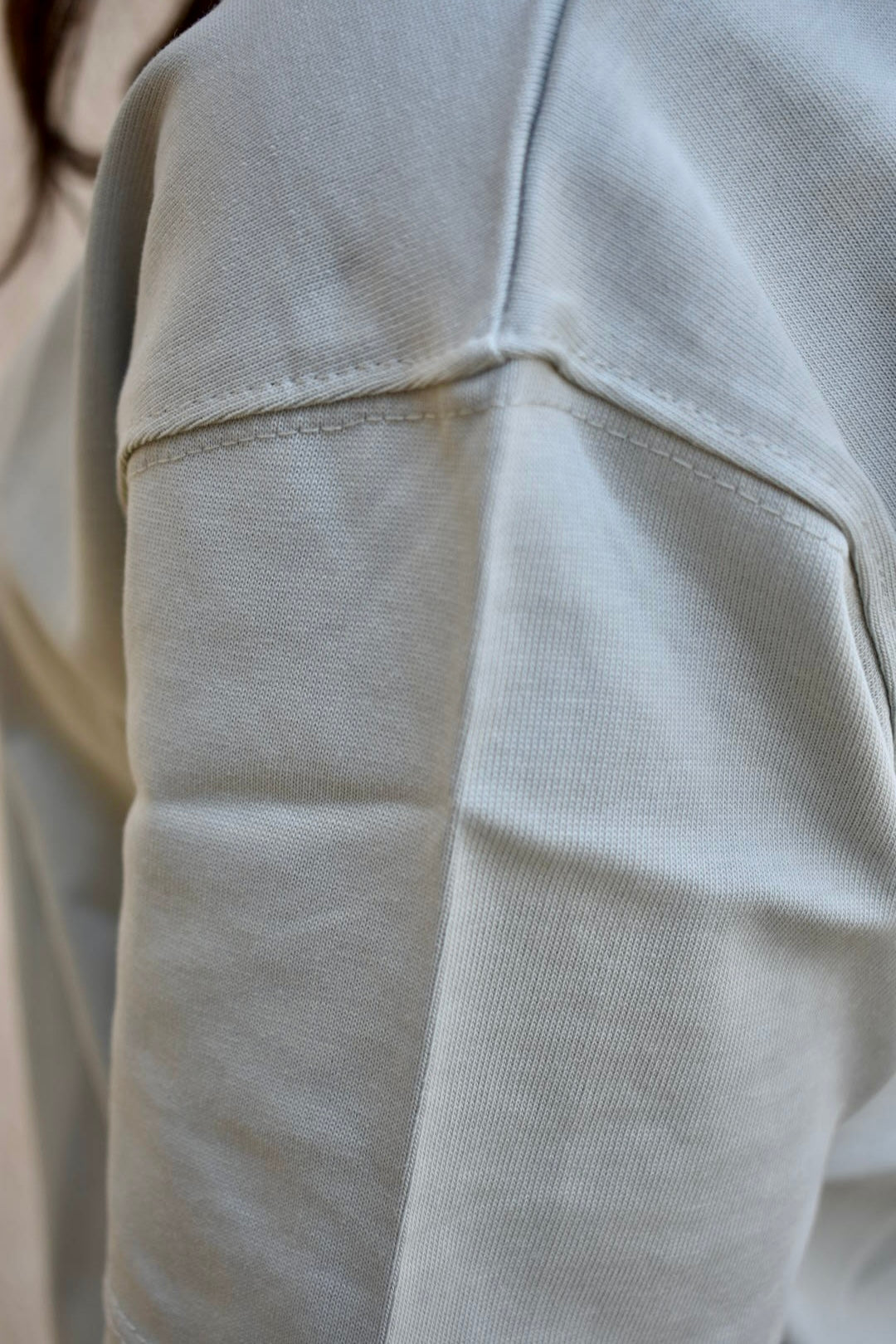 Women Cotton Basic T-shirts - Greige