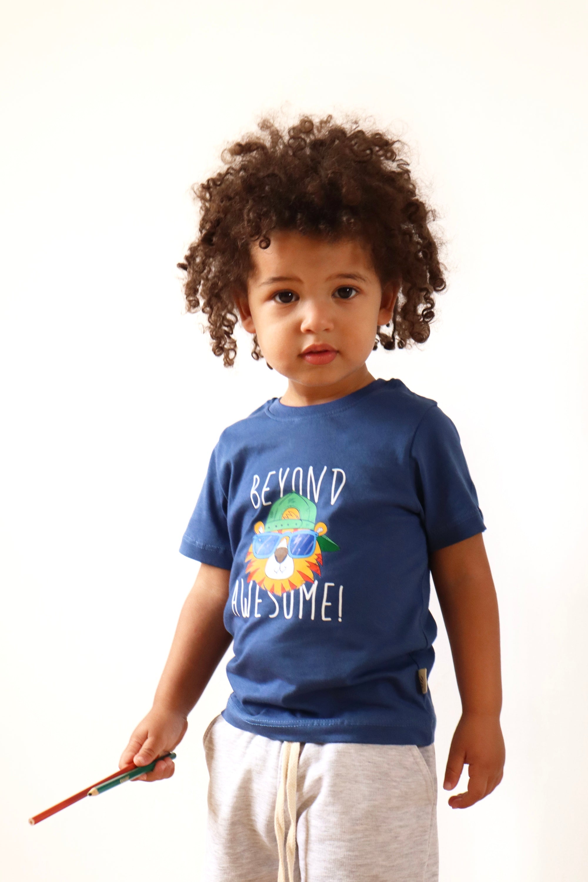 Boys Cotton T-Shirt – Beyond Awesome Blue