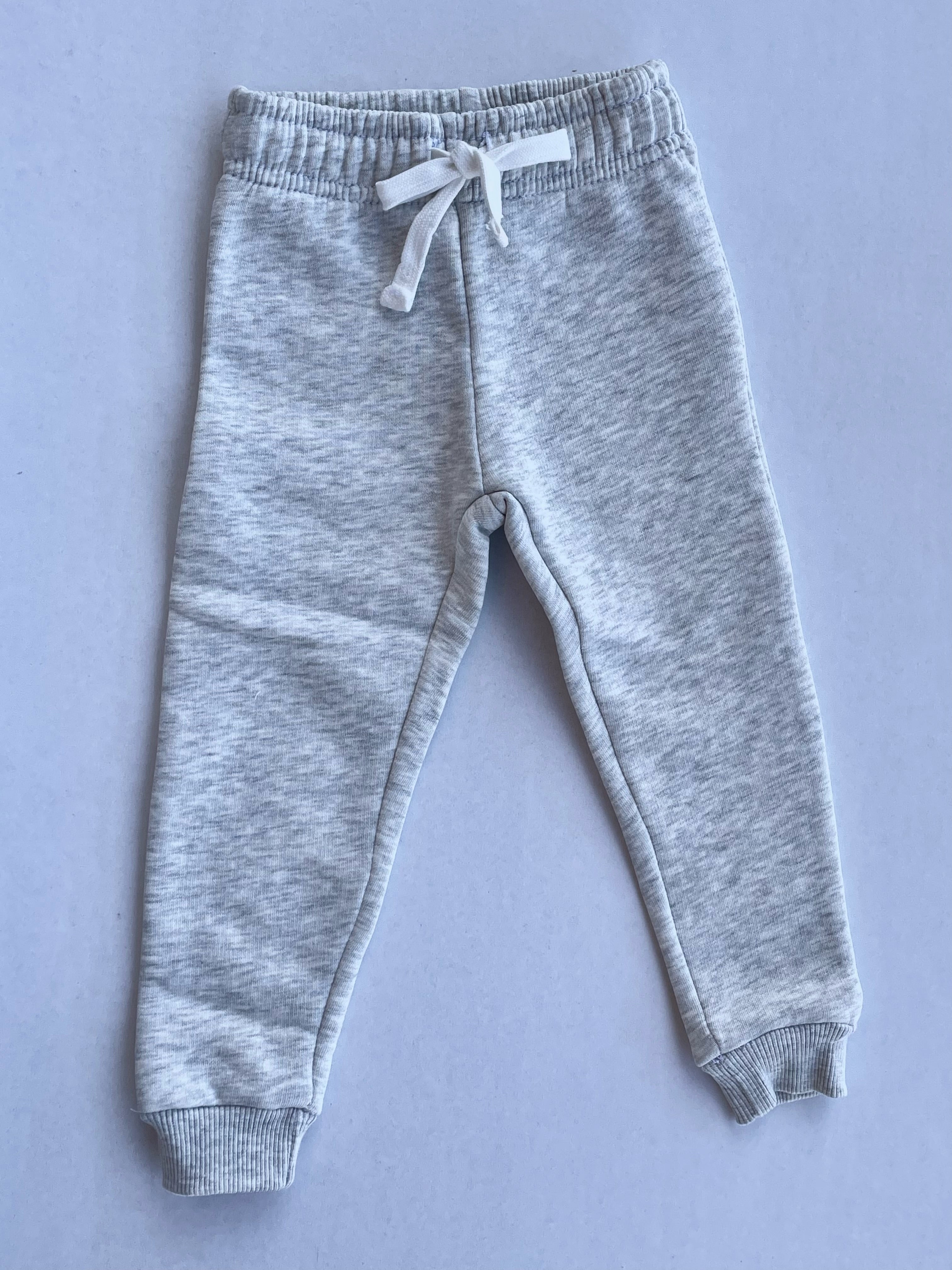Boys Fleece Cotton Joggers - Heather Grey