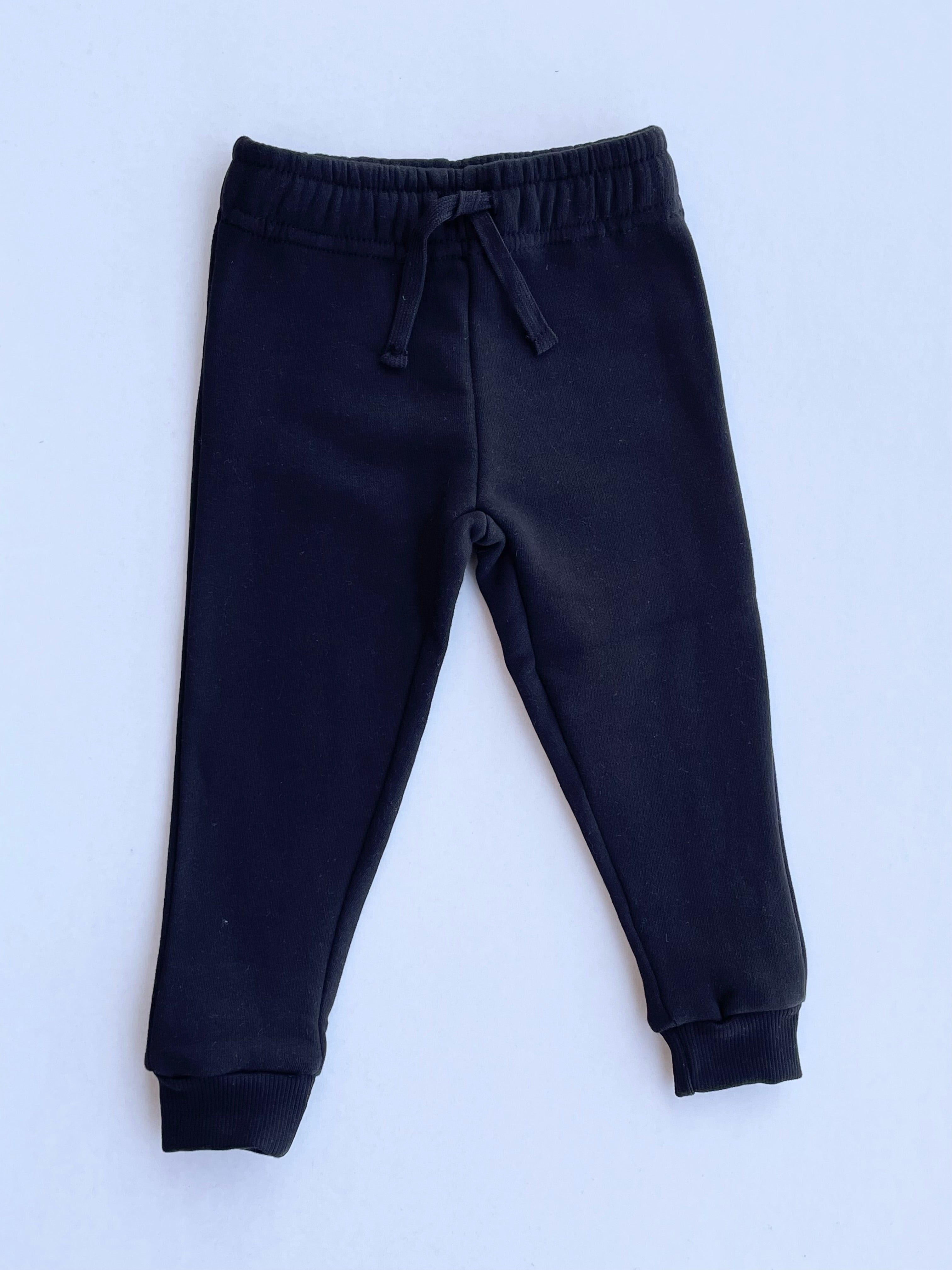 Boys Fleece Cotton Joggers - Black